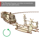 Деревянный 3D пазл, Деревянный экспресс с рельсами, 400 деталей, woodencity, WR321