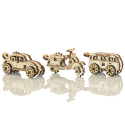 3D puinen palapeli, Auto, Vintagetransporttivälineet, 35 osaa, woodencity, WR327_3695