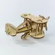 3D Wooden Puzzle, Biplane, 63 pcs, woodencity, WR304