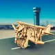3D Wooden Puzzle, Biplane, 63 pcs, woodencity, WR304