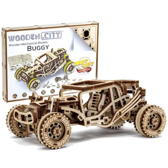 3D koka puzle, mašīna, Bagijs, 137 gab, woodencity, WR336