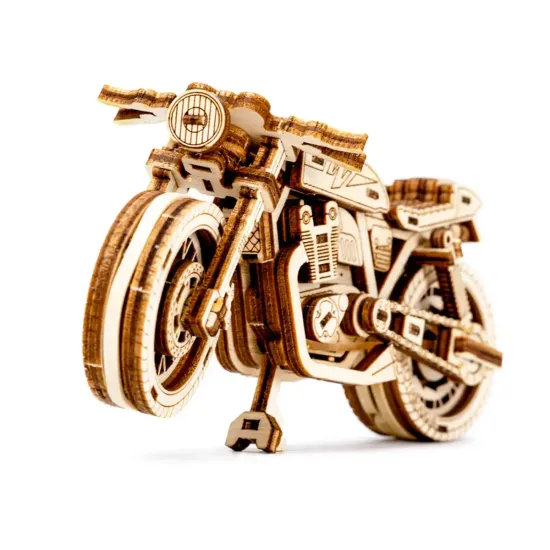 3D koka puzle, Kafejnīcas sacīkšu motocikls, 73 gab, woodencity, WR340