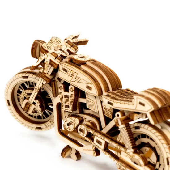 3D koka puzle, Kafejnīcas sacīkšu motocikls, 73 gab, woodencity, WR340