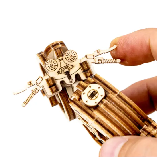 3D koka puzle, Kafejnīcas sacīkšu motocikls, 73 gab, woodencity, WR340