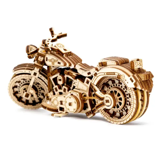 Деревянный 3D пазл, Крузер V-Twin, 168 деталей, woodencity, WR342