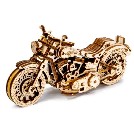 Деревянный 3D пазл, Крузер V-Twin, 168 деталей, woodencity, WR342