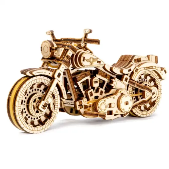 Деревянный 3D пазл, Крузер V-Twin, 168 деталей, woodencity, WR342