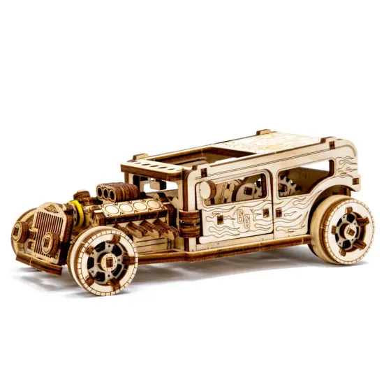 3D puinen palapeli, Auto, Kuuma sauva, 141 osaa, woodencity, WR339