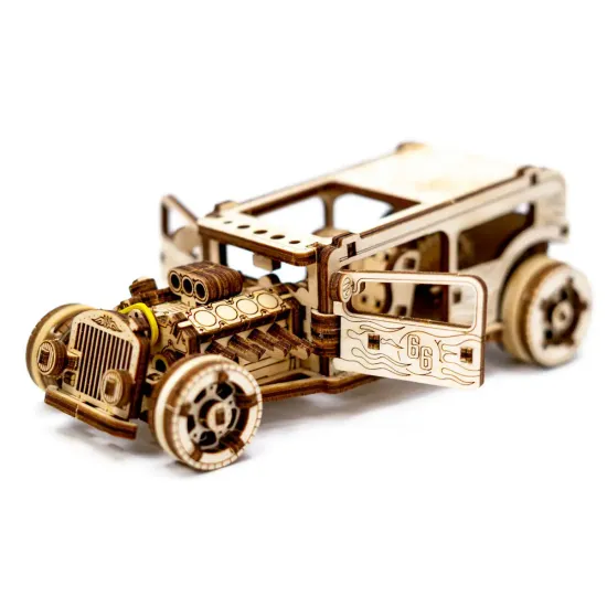 3D puinen palapeli, Auto, Kuuma sauva, 141 osaa, woodencity, WR339