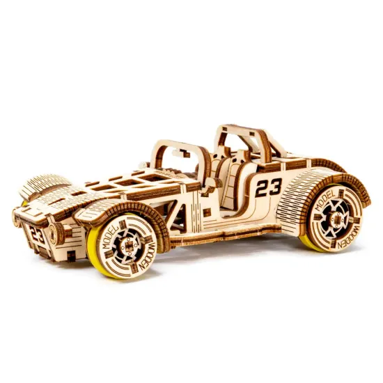 3D puidust pusle, Sõiduauto, Rodster, 111 tükki, woodencity, WR337