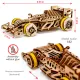 3D koka puzle, mašīna, Formula, 105 gab, woodencity, WR326