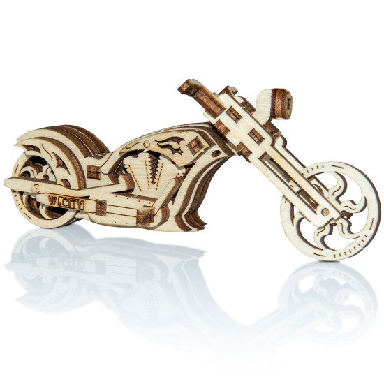 3D Wooden Puzzle, Chopper Widget, 22 pcs, woodencity, WR317