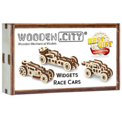 3D puidust pusle, Sõiduauto, Vidinad Võidusõiduautod, 48 tükki, woodencity, WR332_3668