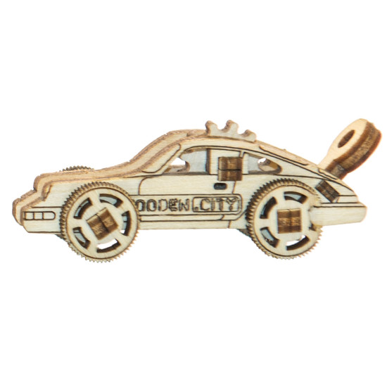 3D medinis galvosūkis, Automobilis, Įtaisai Sportiniai Automobiliai, 42 dalių, woodencity, WR330_3664