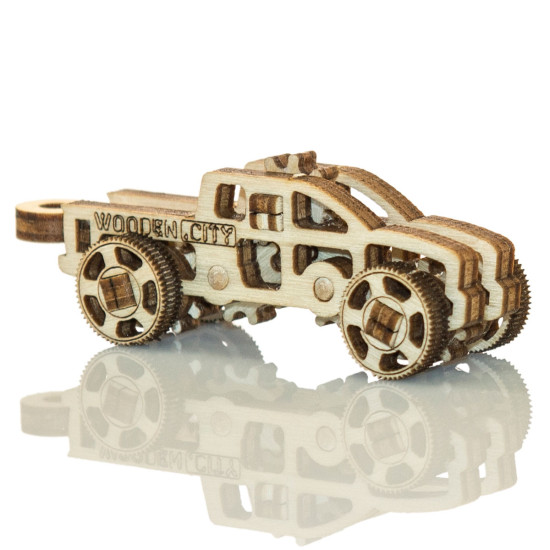 3D puidust pusle, Sõiduauto, Vidinad Veoautod, 44 tükki, woodencity, WR333_3670