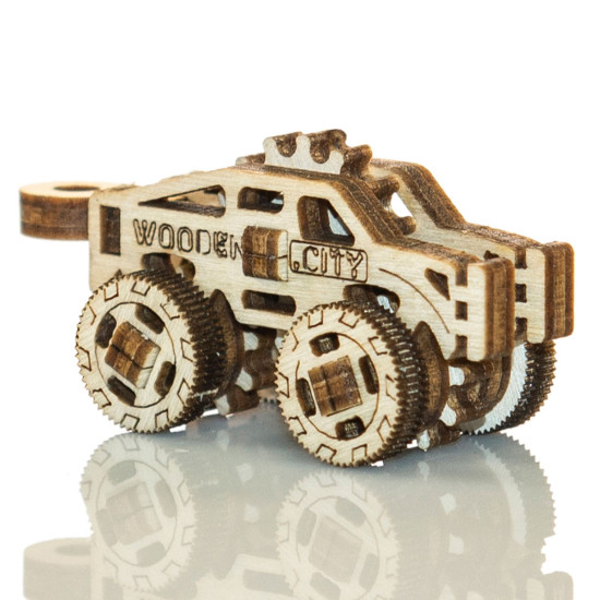 3D puidust pusle, Sõiduauto, Vidinad Veoautod, 44 tükki, woodencity, WR333_3670