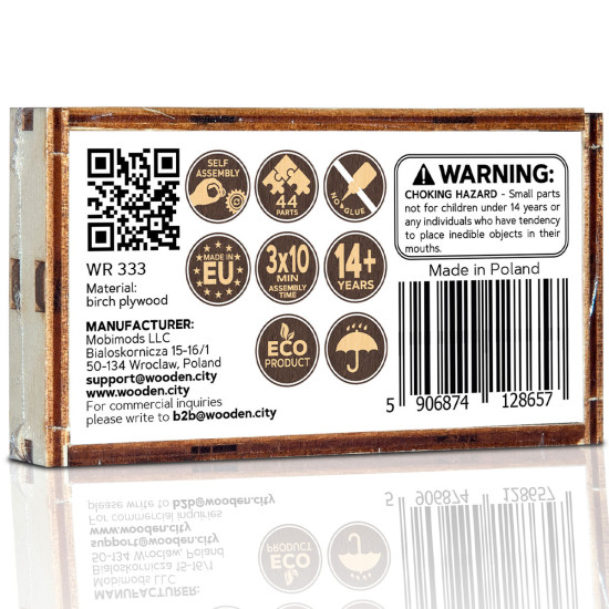 3D puidust pusle, Sõiduauto, Vidinad Veoautod, 44 tükki, woodencity, WR333_3670