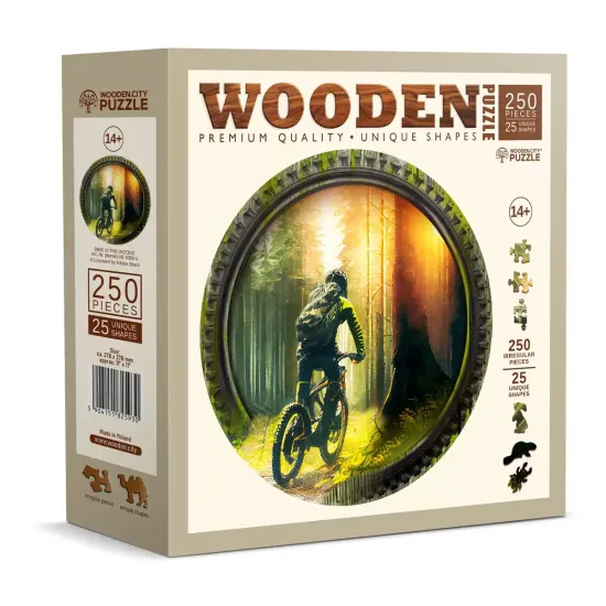 Koka puzle, Velosipēds mežā, 250, woodencity, HE 0300-L”