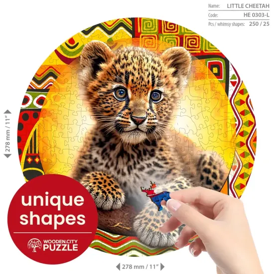 Koka puzle, Mīļais mazais Leopards, 250, woodencity, HE 0303-L