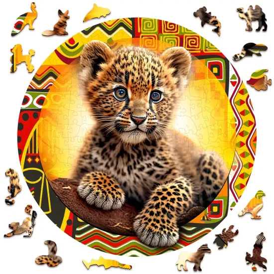 Koka puzle, Mīļais mazais Leopards, 250, woodencity, HE 0303-L