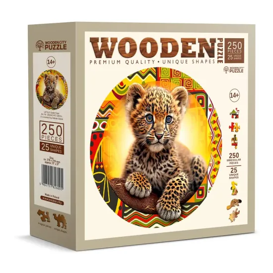 Koka puzle, Mīļais mazais Leopards, 250, woodencity, HE 0303-L