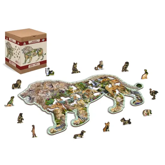 Koka puzle, Lauvas Rēciens, 250, woodencity, HE 0150-L