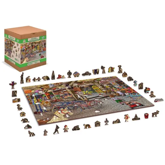 Koka puzle, Rotaļlietu veikalā, 1000, woodencity, US 0044-XL