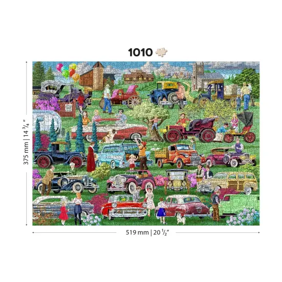 Koka puzle, Vintage automašīnas 1000, 1000, woodencity, US W 1010-0059-XL