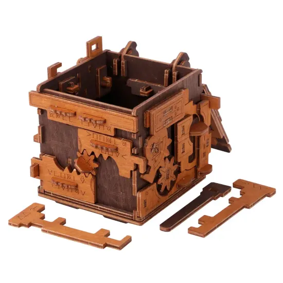 3D puidust pusle, Põgenemistoa puslekarp, 149 tükki, woodencity, WR354