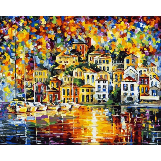 Glezna pēc numuriem, Vakara līcis, 40x50, Tapymas, GX9896