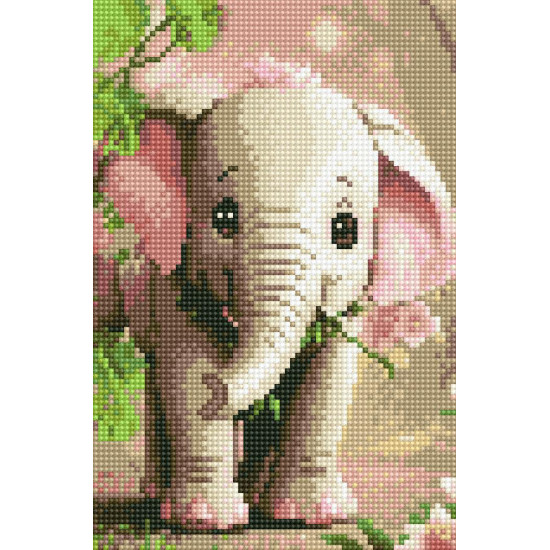 Dimanta mozaīka, Zilonis, 20x30, Oh-art, CJ281
