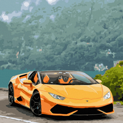 Tapymas pagal numerius, Ryškus Lamborghini, 40x50, Oh-art, ANG128