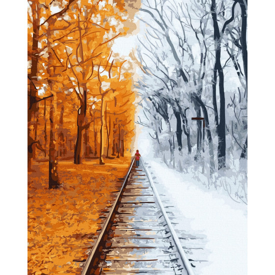 Glezna pēc numuriem, Tikšanās ar ziemu, 40x50, Tapymas, GX43833