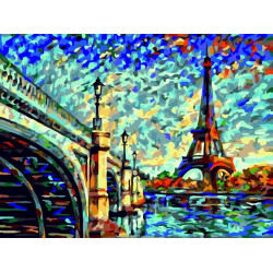 Painting by numbers 40x50 cm, French motifs, Wizardi, PBN-C041