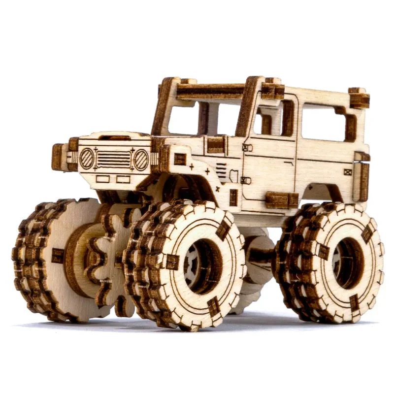 3D koka puzle, mašīna, Monster Truck